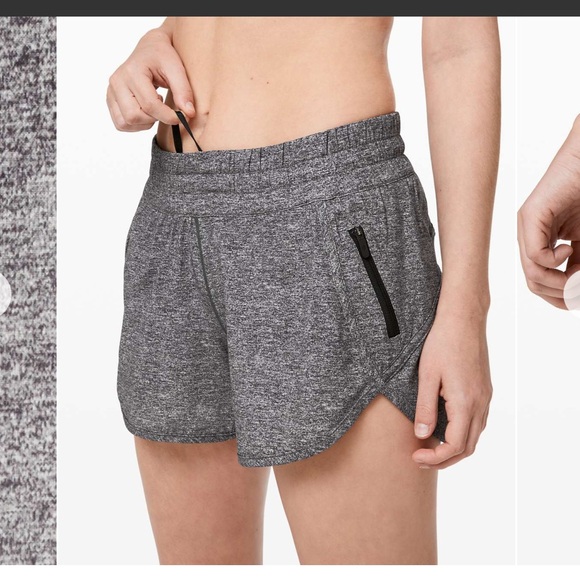 lululemon NWOT athletica Heather Lux Multi Black Tracker Shorts - Picture 2 of 5